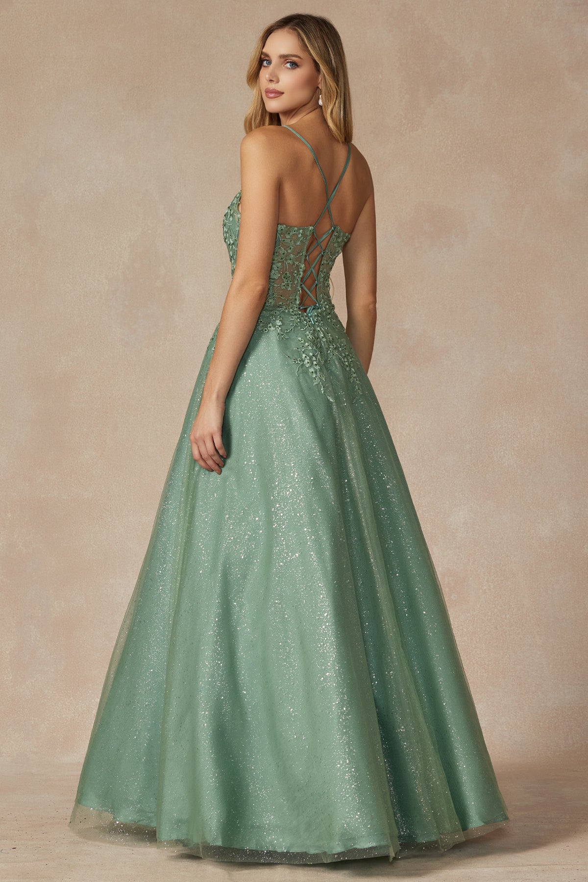 Enchanted Dreams' Leaf Lace Gown: Timeless Elegance for Unforgettable Occasions