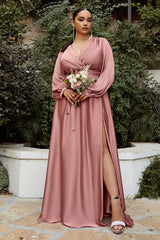 **Cinderella Divine's Enchanting Satin Dress for Plus Size Beauties**