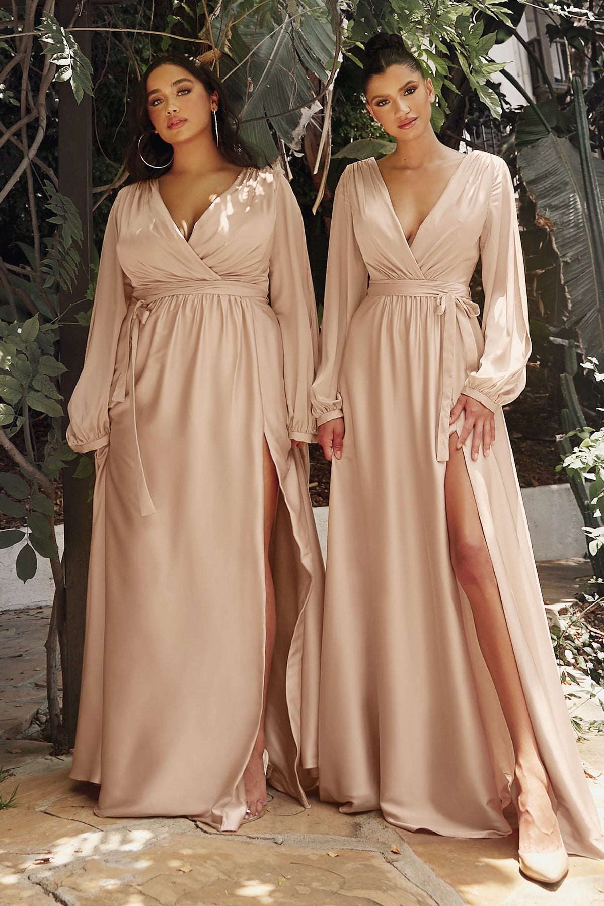 **Cinderella Divine: Enchanting Satin Dress for Plus Size Queens**