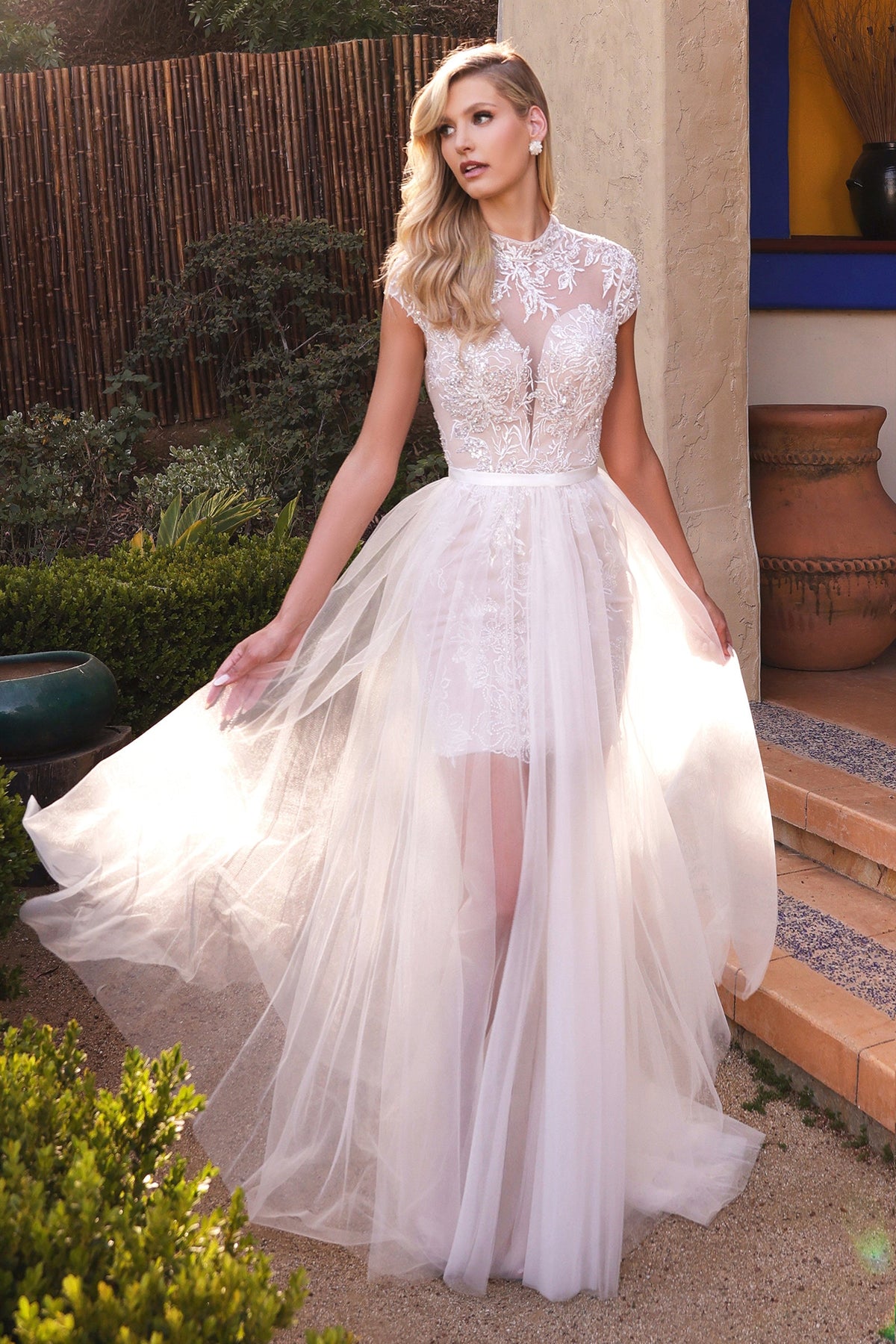 Evangeline's 2-in-1 Wedding Dress: Transform into Bridal Elegance with Grace