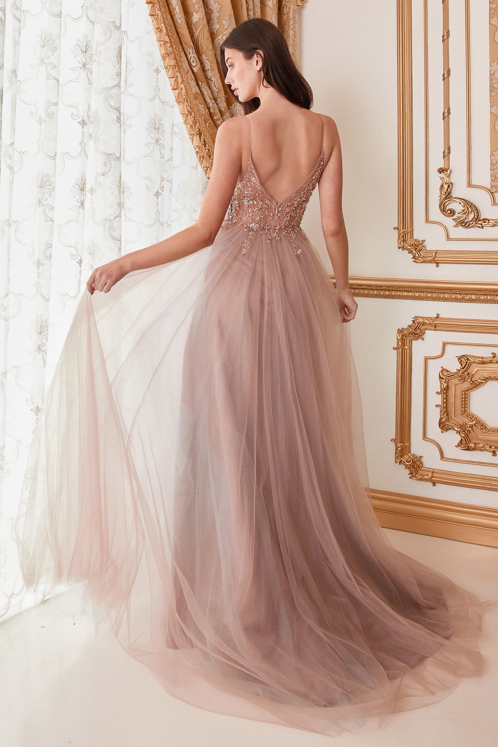 **Allure's Enchanting Illusion Bodice Gown: A Tapestry of Floral Elegance for Special Occasions**