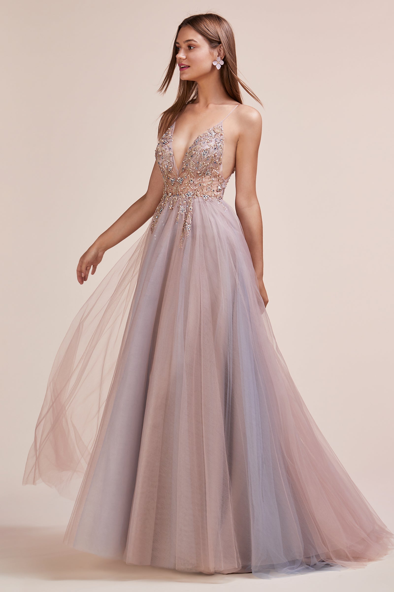 **Allure's Enchanting Illusion Bodice Gown: A Tapestry of Floral Elegance for Special Occasions**