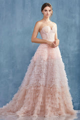 Celestial Couture: Enchanting Tulle Gown for Your Grandest Occasions