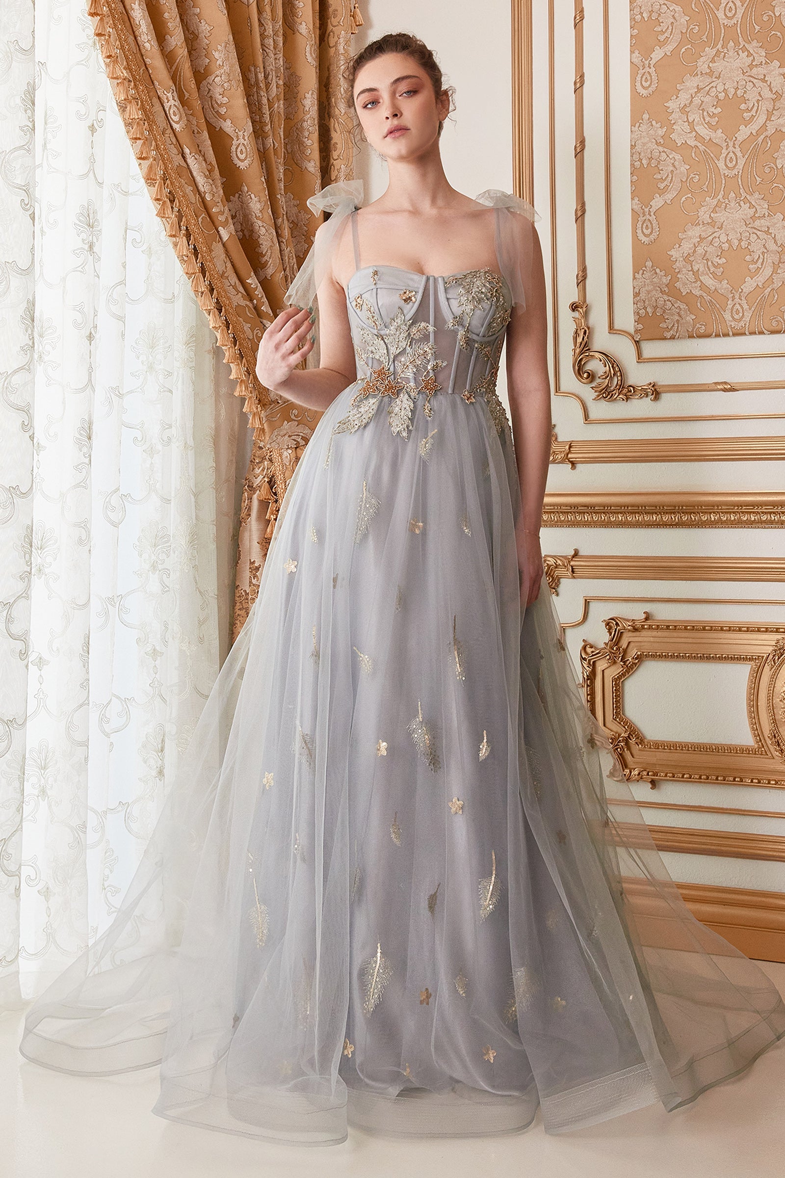 Enchanted Elegance: Shimmering Lace Gown for Unforgettable Occasions