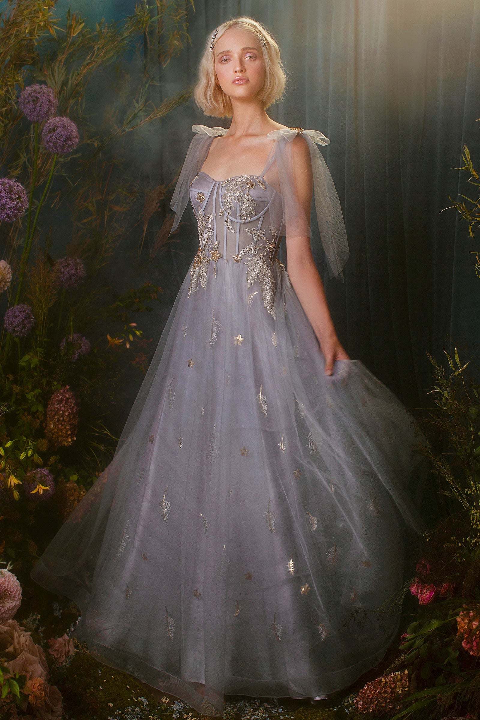 **Radiant Bridal: Shimmering Gown for Captivating Occasions**