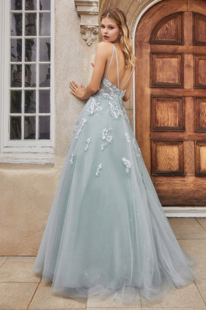 Enchanted Atelier's Regal V-Neck Crystal Embroidered Ballgown: A Majestic Masterpiece for Queens