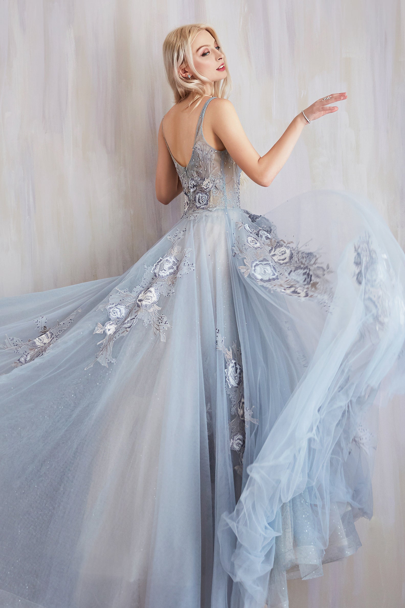 Celestial Couture's Ethereal Tulle Aline Gown: Embrace Divine Beauty