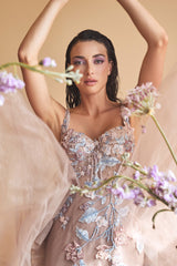 **Celestial Couture's Enchanted Floral Embroidered Gown: A Tapestry of Beauty for Every Occasion**