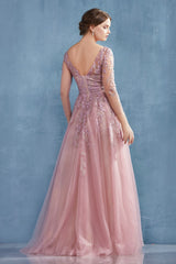 **Enchanted Blooms: Embroidered Lace Gown for Unforgettable Occasions**