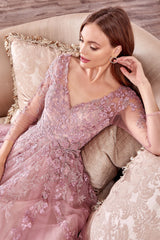 **Enchanted Blooms: Ethereal Floral Lace Gown for Unforgettable Occasions**