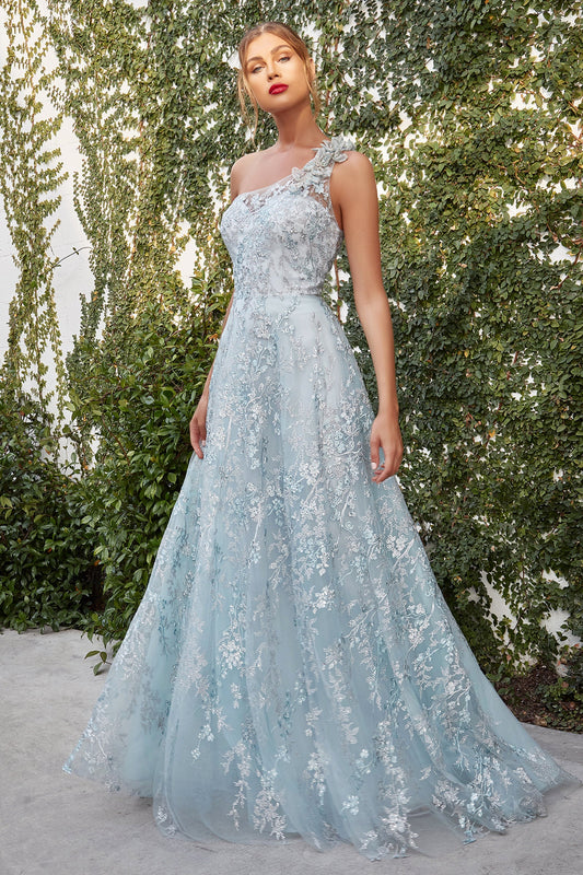 Allure Couture: Captivating Asymmetric Evening Gown for Timeless Glamour