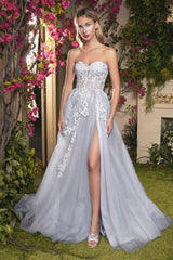 **Allure Bridal's Enchanting Embroidered Tulle Gown: A Vision of Elegance for Special Occasions**