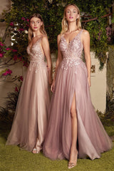 **Allure Bridals' Ethereal Nude Symphony Gown: Captivating Charm for Special Occasions**