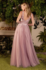 **Allure Bridals' Ethereal Nude Symphony Gown: Captivating Charm for Special Occasions**