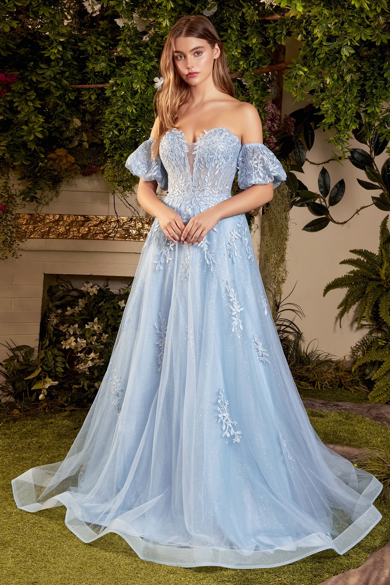 Allure Bridal: Enchanting Lace and Beadwork Gown with Detachable Sleeves