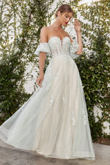 Enchanting Lace and Beadwork Gown: A Vision of Timeless Beauty