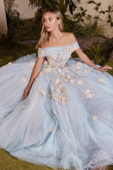 Everlasting Elegance: Enchanting Long Prom Dress with Detachable Puff Sleeves