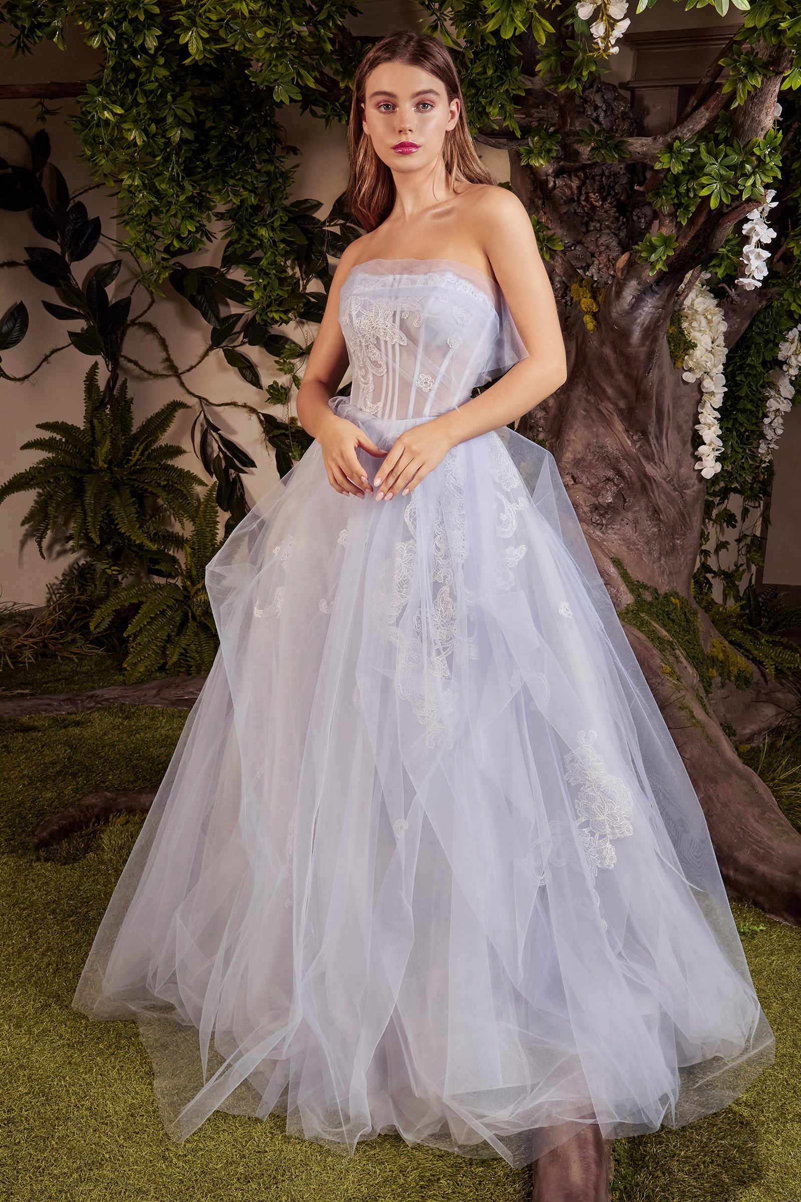 Divine Bridal's Enchanting Lace Ball Gown: Elegance Redefined