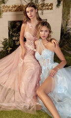 Allure's Enchanting Gown: Captivating Sweetheart and Floral Appliques