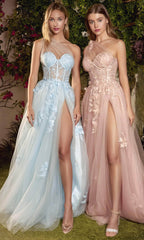 Allure's Enchanting Gown: Captivating Sweetheart and Floral Appliques