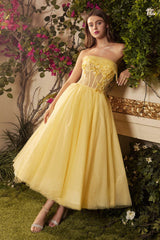 Celestial Couture's Enchanting Floral Appliqued Gown: Shimmering Elegance for Special Occasions