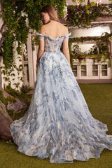 Enchanting Off-the-Shoulder Embellished Gown by Allure Bridal