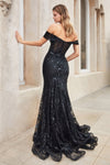 Enchanting Bridal: Shimmering Off-the-Shoulder Mermaid Gown for Unforgettable Moments