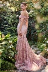 Enchanting Elegance: Shimmering Off-the-Shoulder Mermaid Gown for Unforgettable Occasions