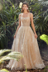 **Enchanted Elegance: Tulle Silhouette Gown for Ethereal Occasions**