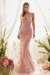 **Divine Couture's Enchanting 3D Floral Gown: A Symphony of Elegance and Glamour**