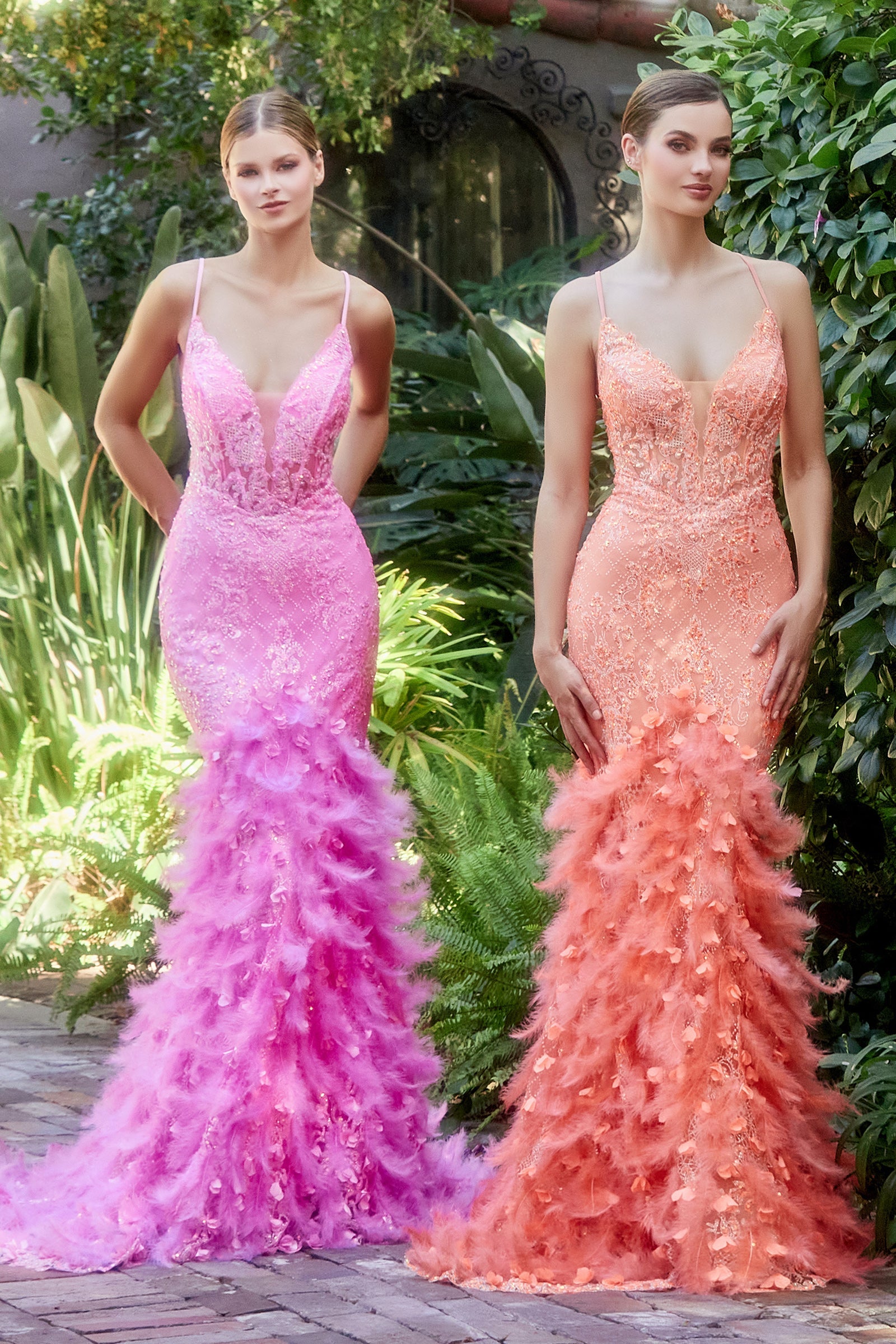 Allure's Enchanting Beaded Mermaid Dress: Adorned with Intricate Elegance