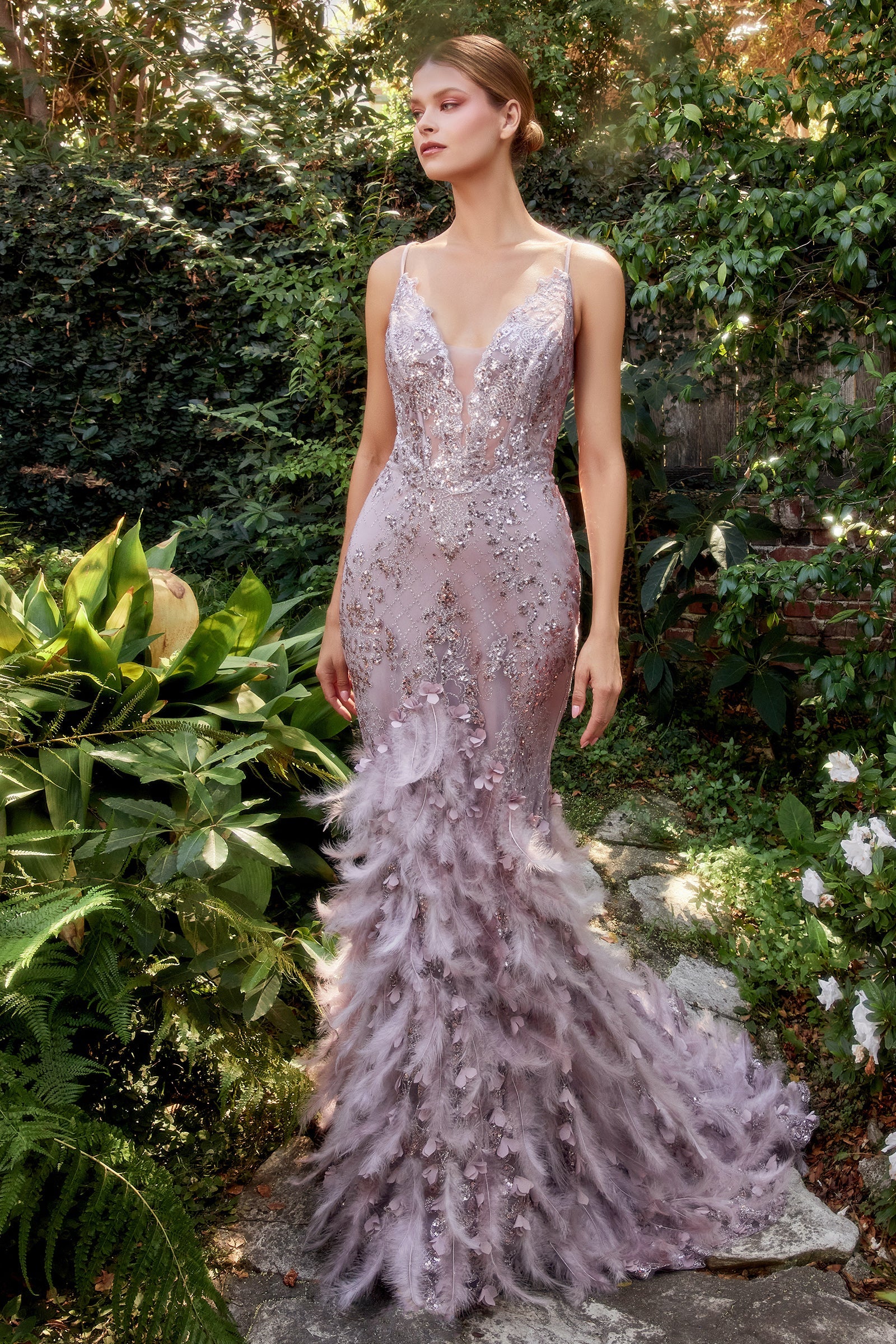 **Allure's Enchanting Masterpiece: Shimmering Beadwork and Delicate Lace**