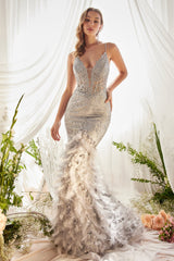 Enchanting Couture: Embroidered Mermaid Dress for Unforgettable Moments