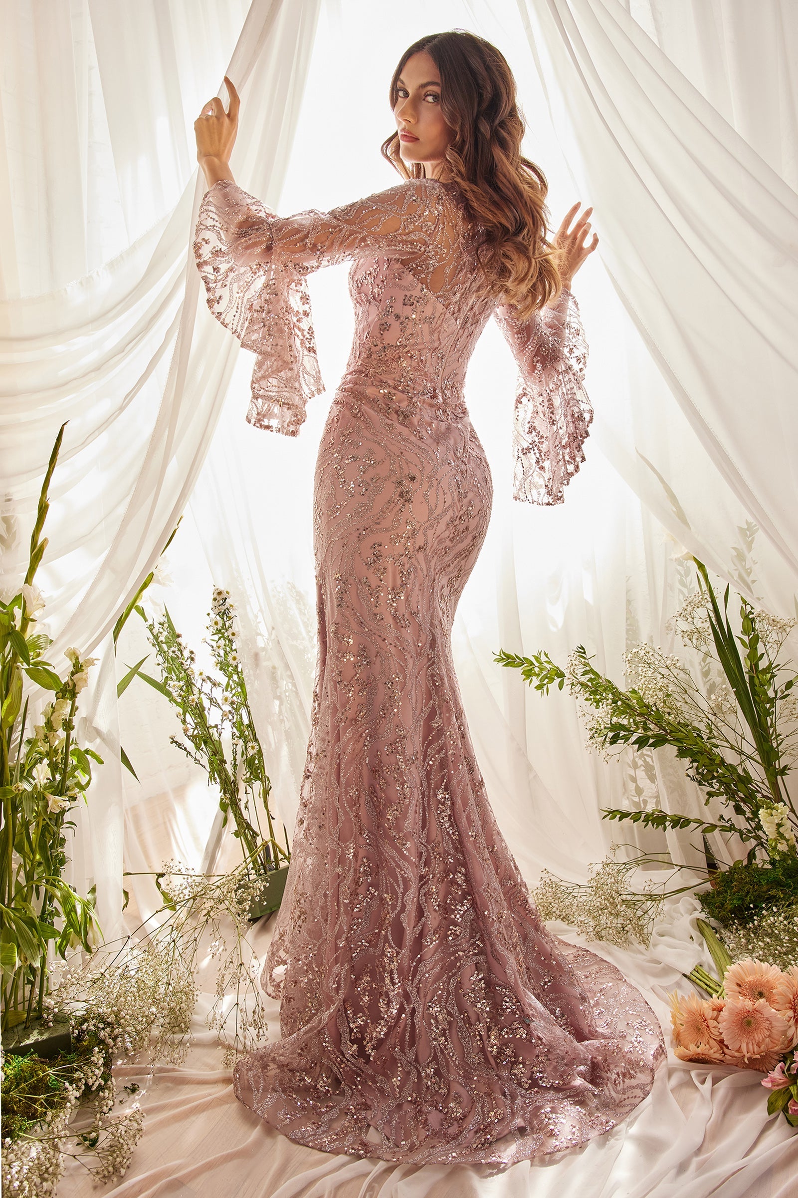 Divine Couture's Enchanting Sequined Mermaid Gown for Unforgettable Occasions