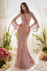 **Captivating Couture for Unforgettable Moments: Allure Couture's Shimmering Mermaid Gown**