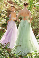 **Enchanted Elegance: Embroidered Lace Masterpiece for Unforgettable Occasions**
