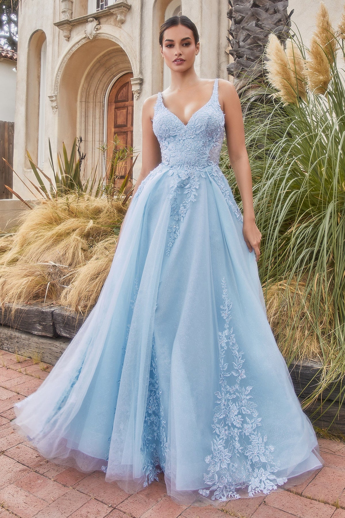 **Enchanted Elegance: Embroidered Lace Masterpiece for Unforgettable Occasions**