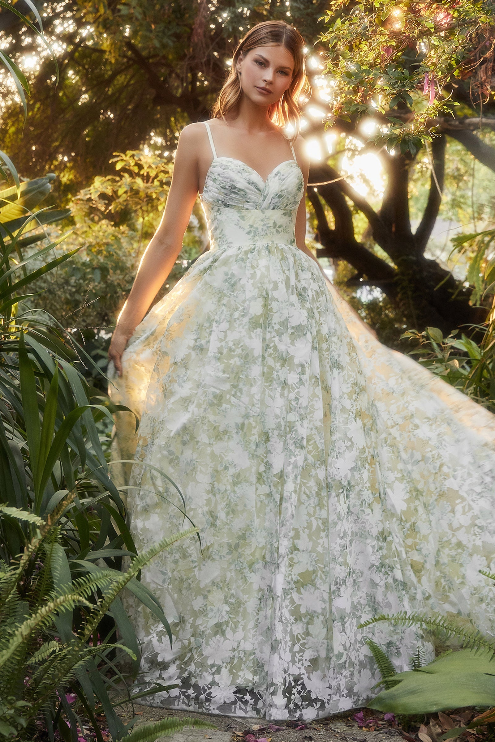 Celestial Couture's Enchanting Floral Organza Gown for Unforgettable Occasions