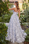 **Allure's Enchanting Floral Organza Gown: A Symphony of Elegance**