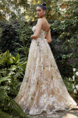 **Everlasting Elegance: Enchanting Floral Ballgown for Unforgettable Occasions**