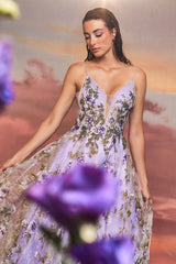 Seraphina's Enchanting Floral Gown: Graceful Elegance for Special Occasions