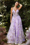 Enchanted Threads: Floral Tapestry Gown for Alluring Occasions