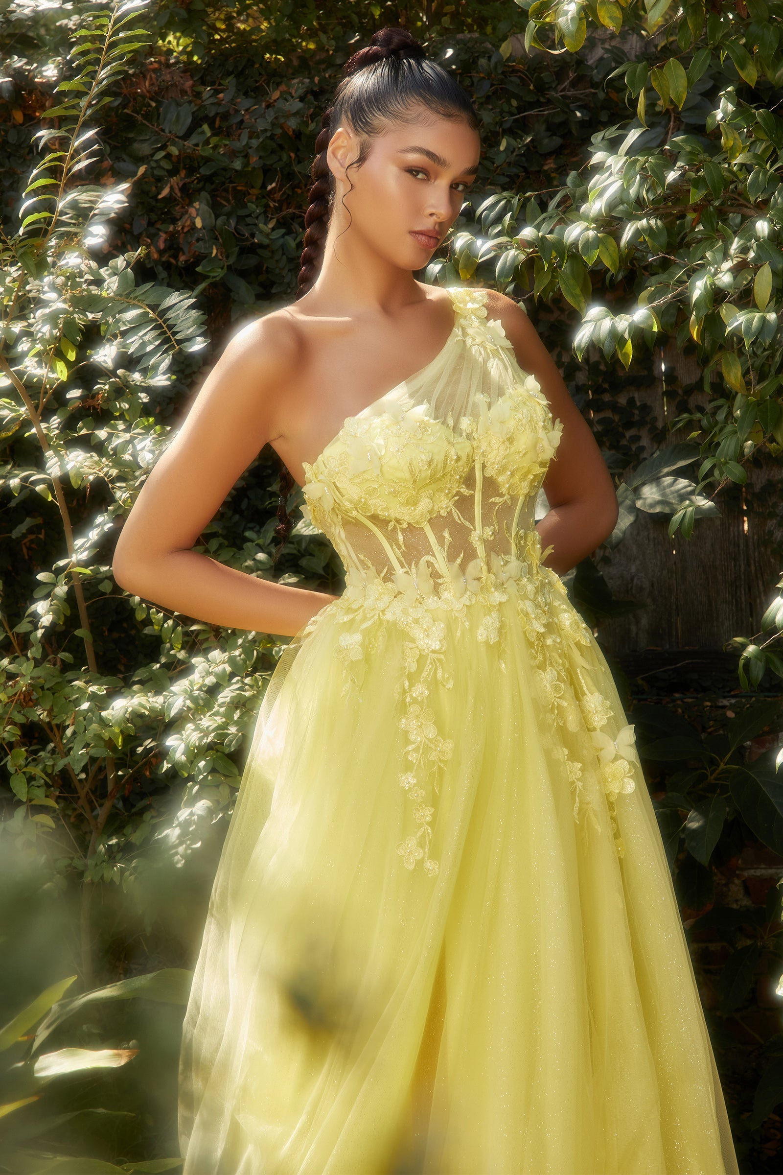 **Ethereal Enchantment: Butterfly AppliquÃ© Gown for Unforgettable Occasions**