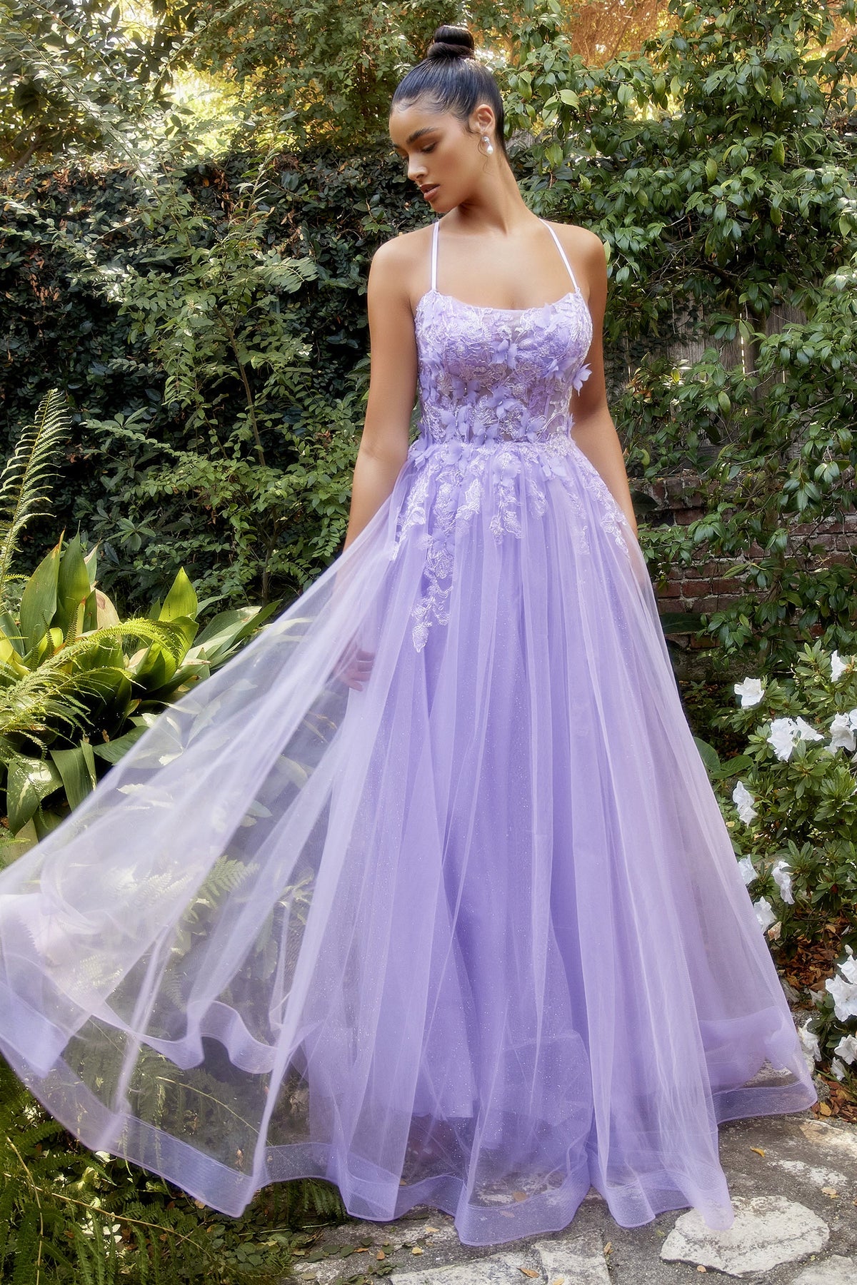 Enchanting Elegance: Butterfly Lace Embroidered A-Line Gown for Unforgettable Moments