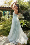 Enchanted Atelier's Alluring V-Neck Embroidered Gown for Special Occasions