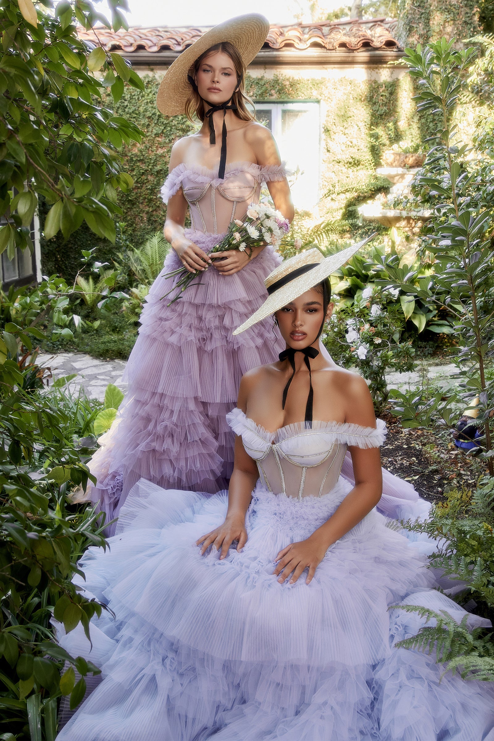 Divine Elegance: Captivating Corset Dress with Romantic Tiers