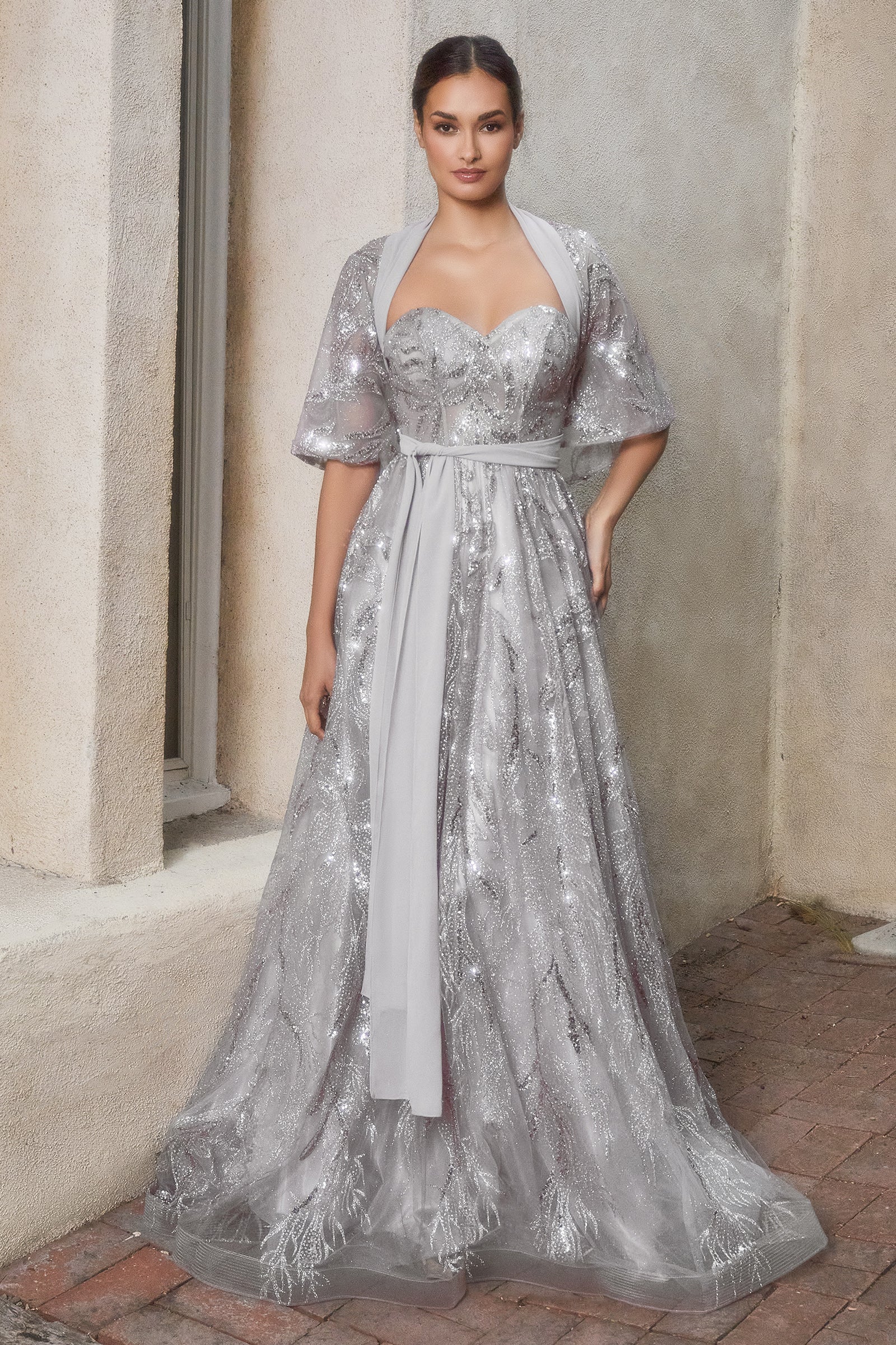 Enchanting Elegance: Shimmering Leaf Ballgown for Unforgettable Occasions