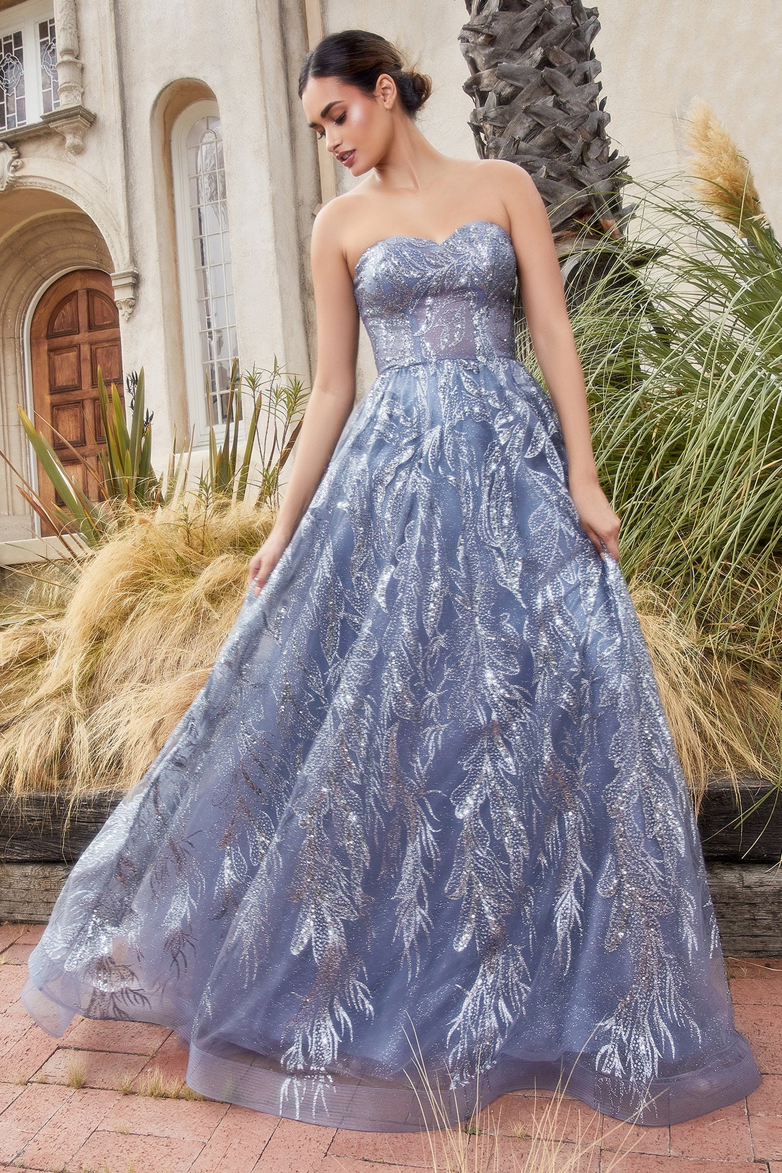 Enchanting Elegance: Shimmering Leaf Ballgown for Unforgettable Occasions