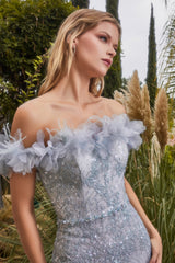 Divine Elegance's Enchanting Feathered Gown: A Vision of Ethereal Beauty