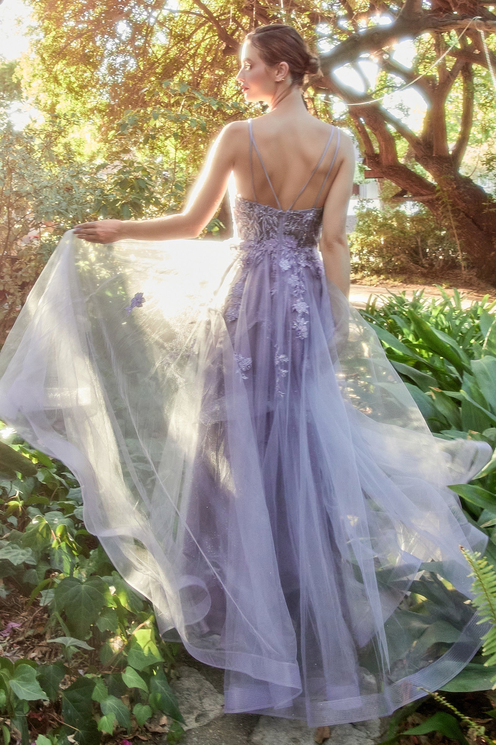 Enchanting Elegance: Captivating Floral Applique Gown for Unforgettable Occasions